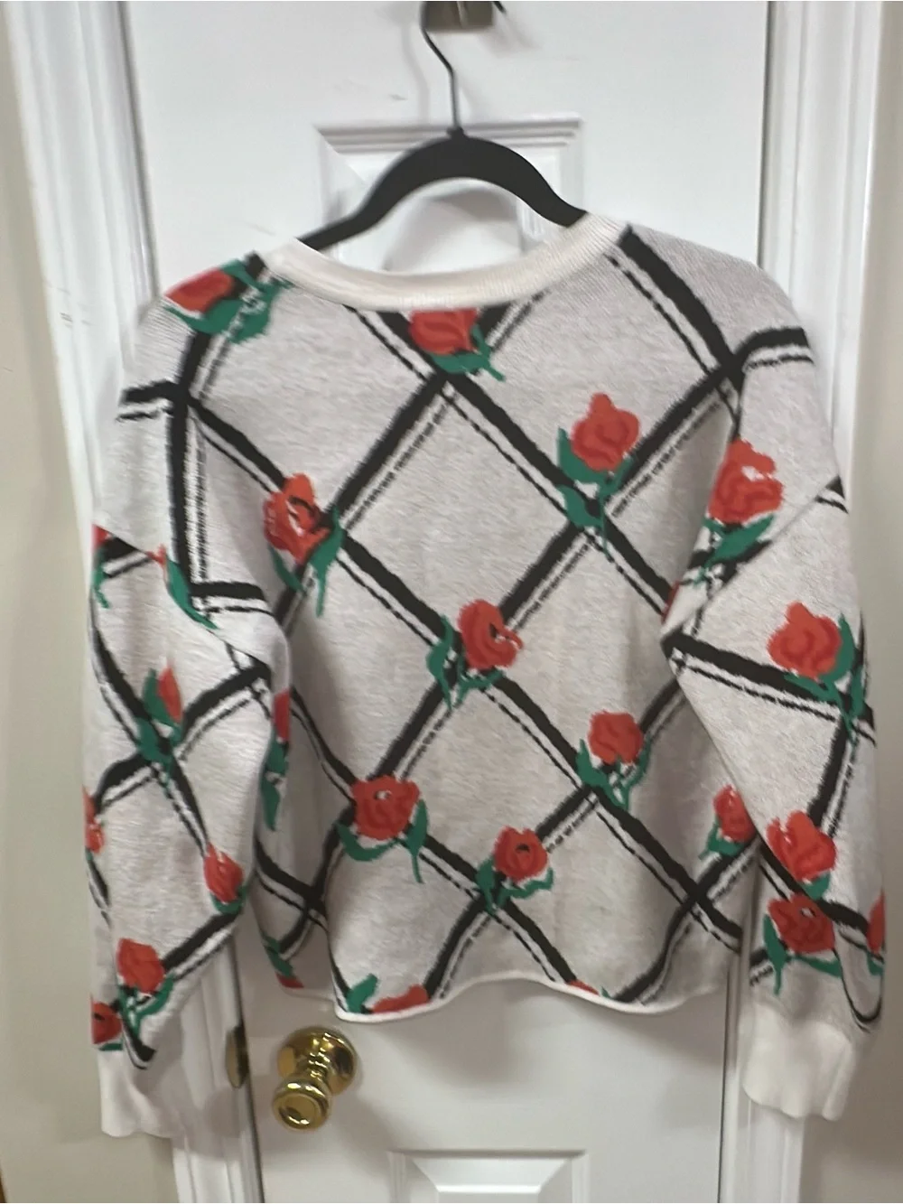 Anthropologie (Maeve) Maeve Cropped Crew Neck Floral Sweater-(mix31) - Picture 3 of 4